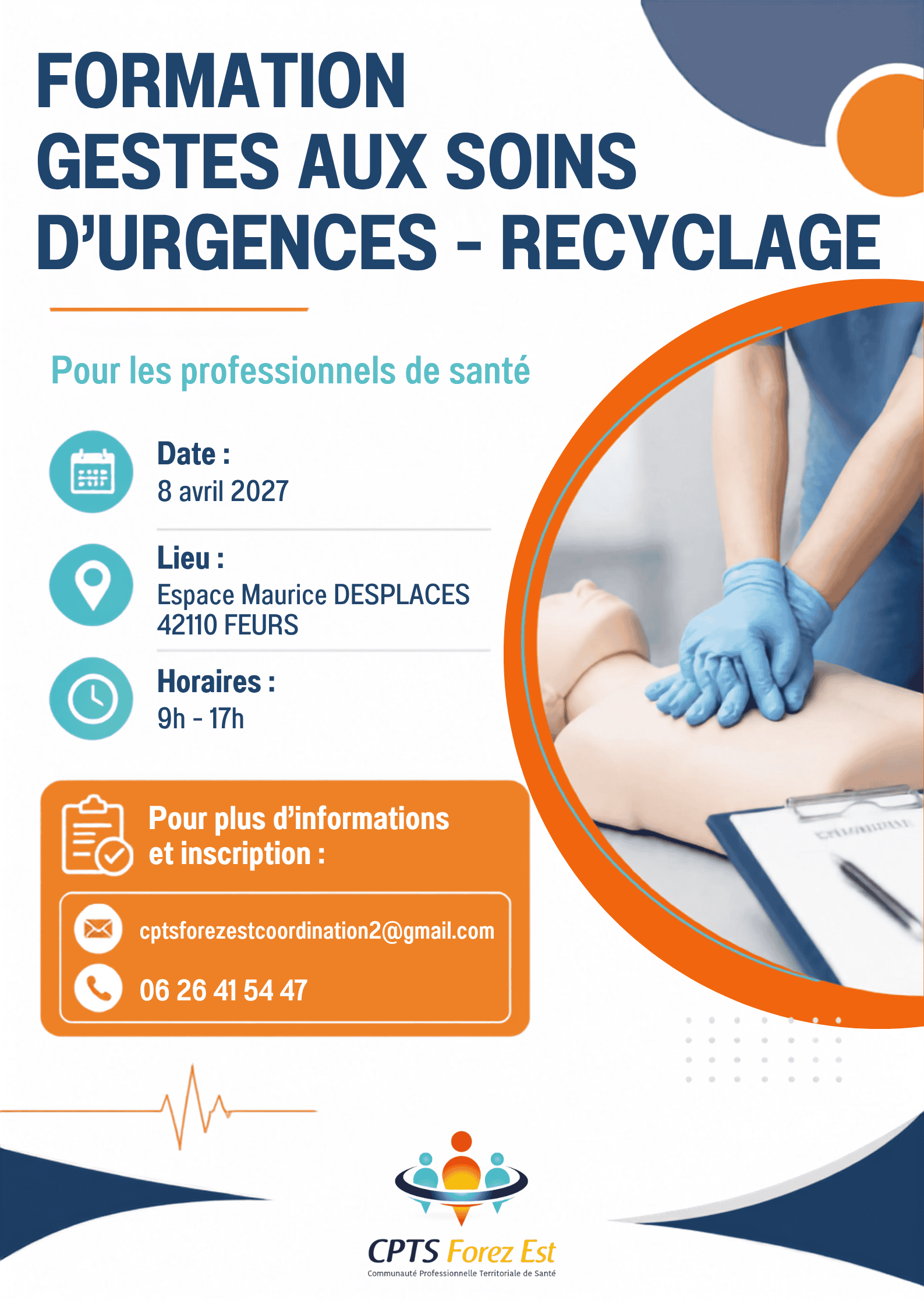 Formation gestes aux soins d'urgences - recyclage