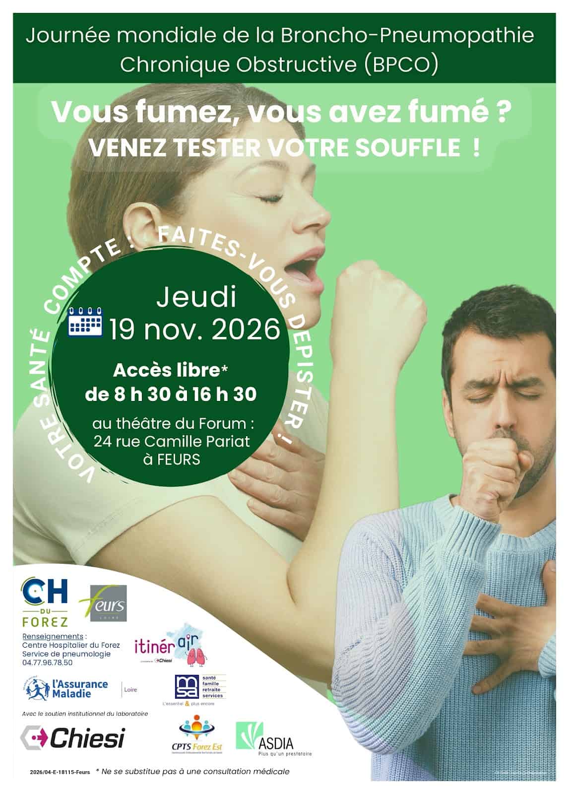 Journée Mondiale de la Broncho-Pneumopathie Chronique Obstructive (BPCO)